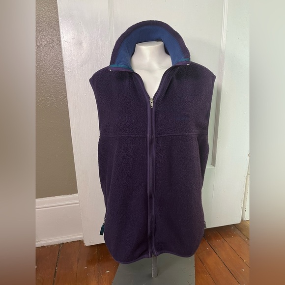 Patagonia Synchilla 90s Fleece Vest Purple L USA-Made | Winter Layer Cozy Chic - Picture 3 of 17